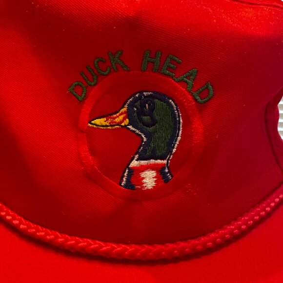 Vintage NEW RED Duck Head Cap/Hat Strapback Baseball Mallard One Size - Picture 4 of 16